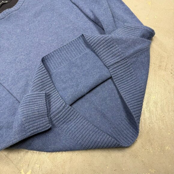 James Pringle Lambswool Cashmere Sweater Crewneck Knit Blue Small - Picture 6 of 8